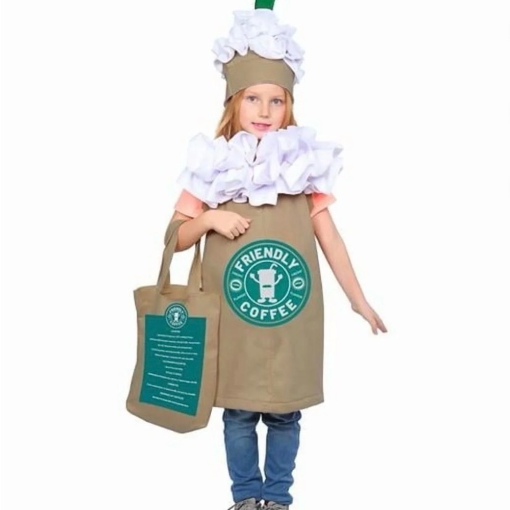 Dress Up America Coffee Costume for Kids - Cute Cappuccino size 3/4 toddler